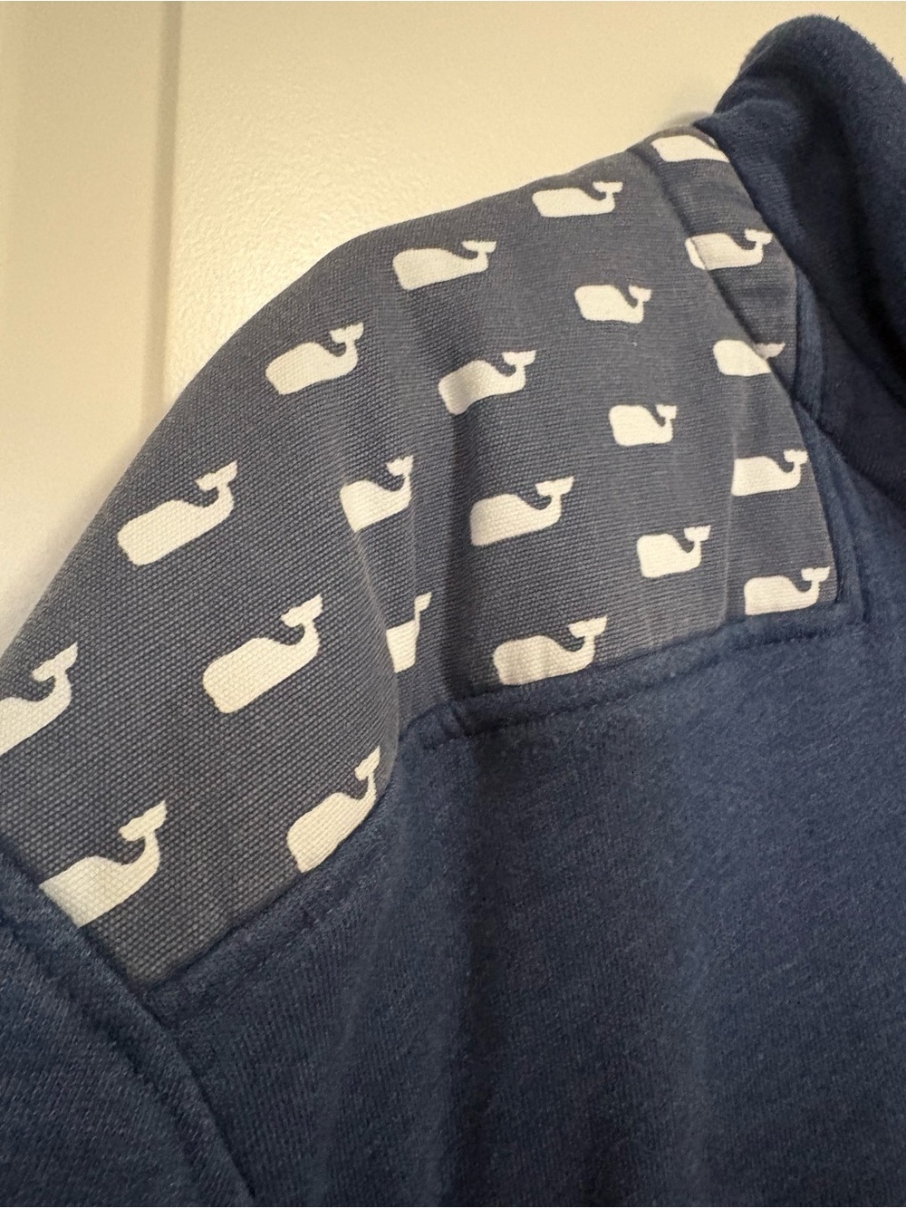 🐳🇺🇸Vineyard Vines Navy Quarter-Zip Pullover with Flag Whale Accents 🇺🇸🐳 - Picture 4 of 8